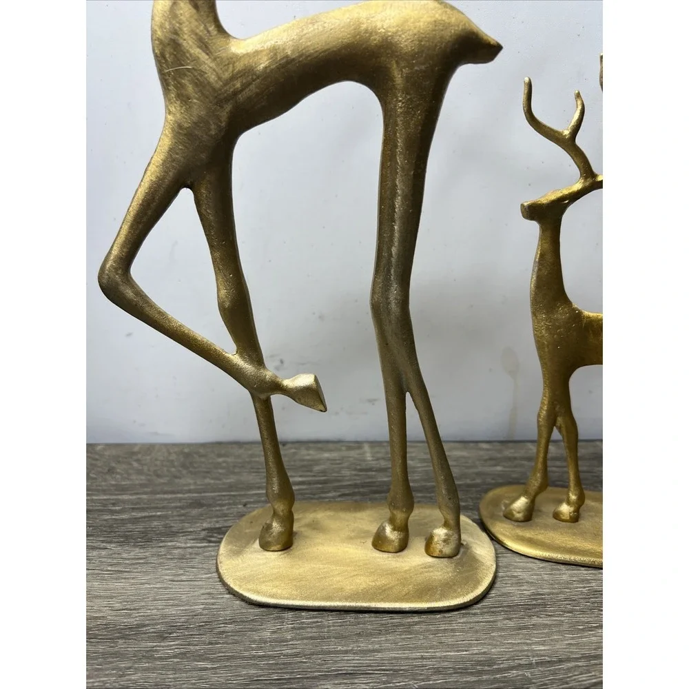 Pottery Barn Brass Sculpted Reindeer Deer Medium 15.75